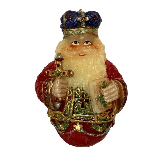 Santa Candle Christmas Holiday Russian Priest Vintage Twos Company 7.5" x 5" - Picture 7 of 7